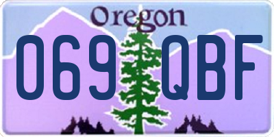 OR license plate 069QBF