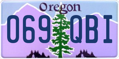 OR license plate 069QBI