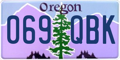 OR license plate 069QBK