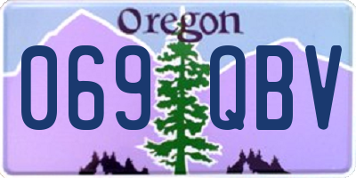 OR license plate 069QBV