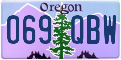 OR license plate 069QBW