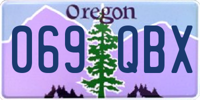 OR license plate 069QBX