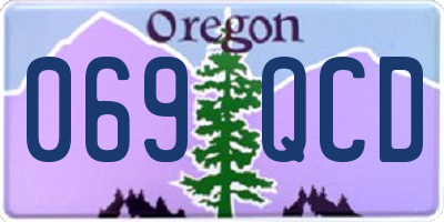 OR license plate 069QCD