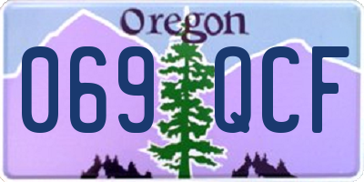 OR license plate 069QCF