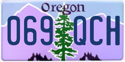 OR license plate 069QCH