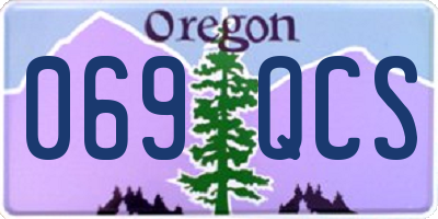 OR license plate 069QCS