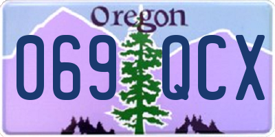 OR license plate 069QCX