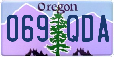 OR license plate 069QDA