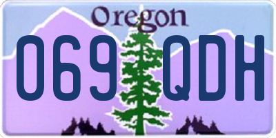 OR license plate 069QDH