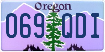 OR license plate 069QDI