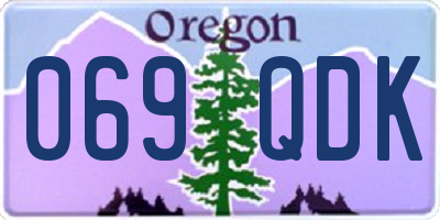 OR license plate 069QDK