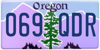 OR license plate 069QDR