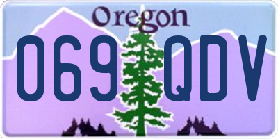 OR license plate 069QDV