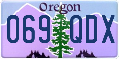 OR license plate 069QDX