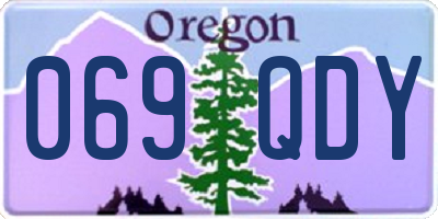OR license plate 069QDY