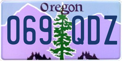 OR license plate 069QDZ