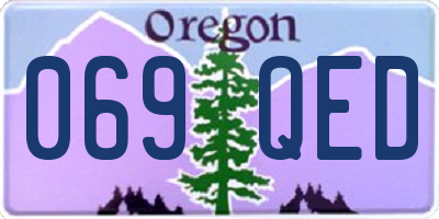 OR license plate 069QED