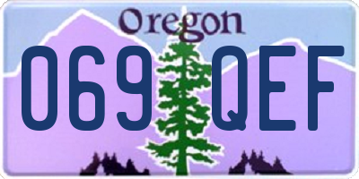 OR license plate 069QEF