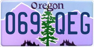 OR license plate 069QEG