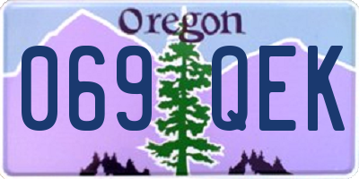 OR license plate 069QEK