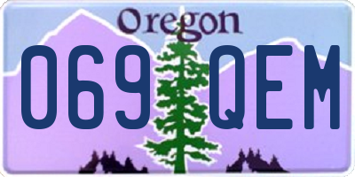 OR license plate 069QEM