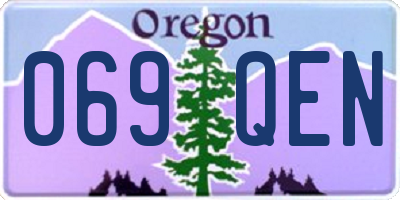 OR license plate 069QEN