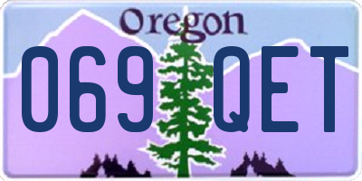 OR license plate 069QET