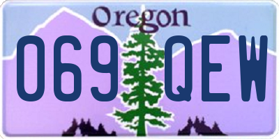 OR license plate 069QEW