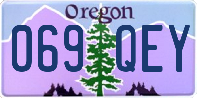 OR license plate 069QEY