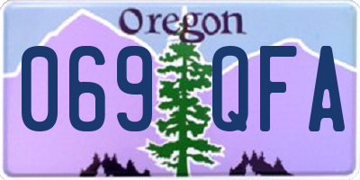 OR license plate 069QFA