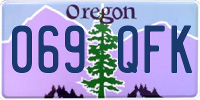 OR license plate 069QFK