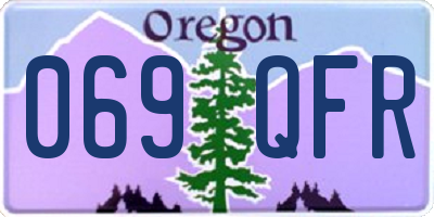 OR license plate 069QFR