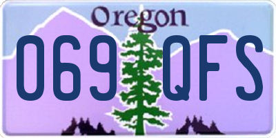 OR license plate 069QFS