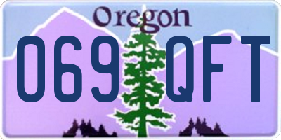 OR license plate 069QFT