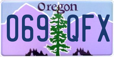 OR license plate 069QFX