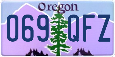 OR license plate 069QFZ