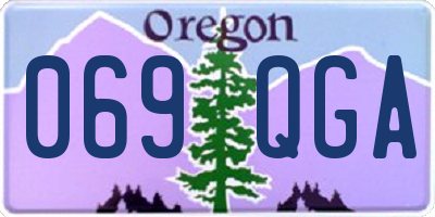 OR license plate 069QGA