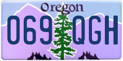 OR license plate 069QGH