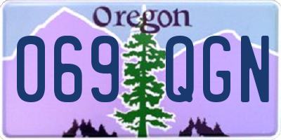 OR license plate 069QGN