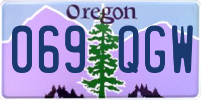 OR license plate 069QGW
