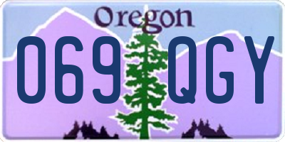 OR license plate 069QGY