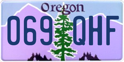 OR license plate 069QHF