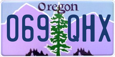 OR license plate 069QHX