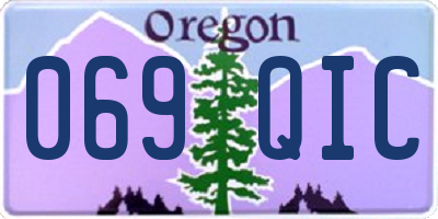 OR license plate 069QIC