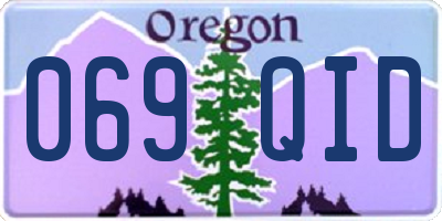 OR license plate 069QID