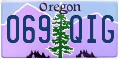 OR license plate 069QIG