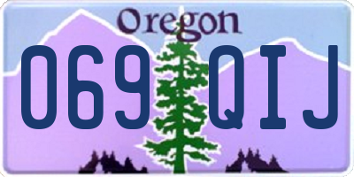 OR license plate 069QIJ