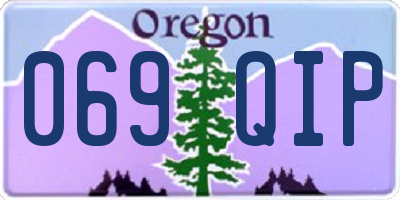 OR license plate 069QIP