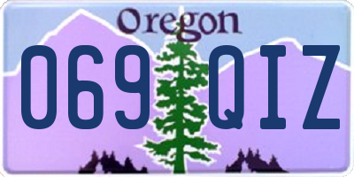 OR license plate 069QIZ