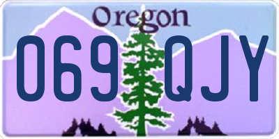 OR license plate 069QJY
